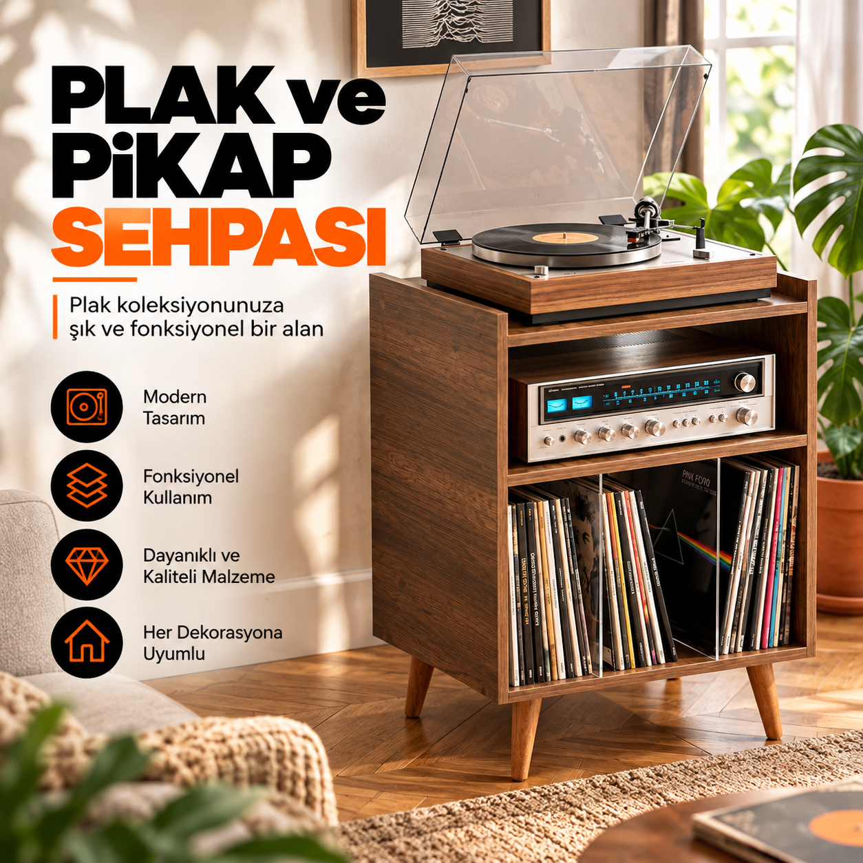 Plak ve Pikap Sehpası